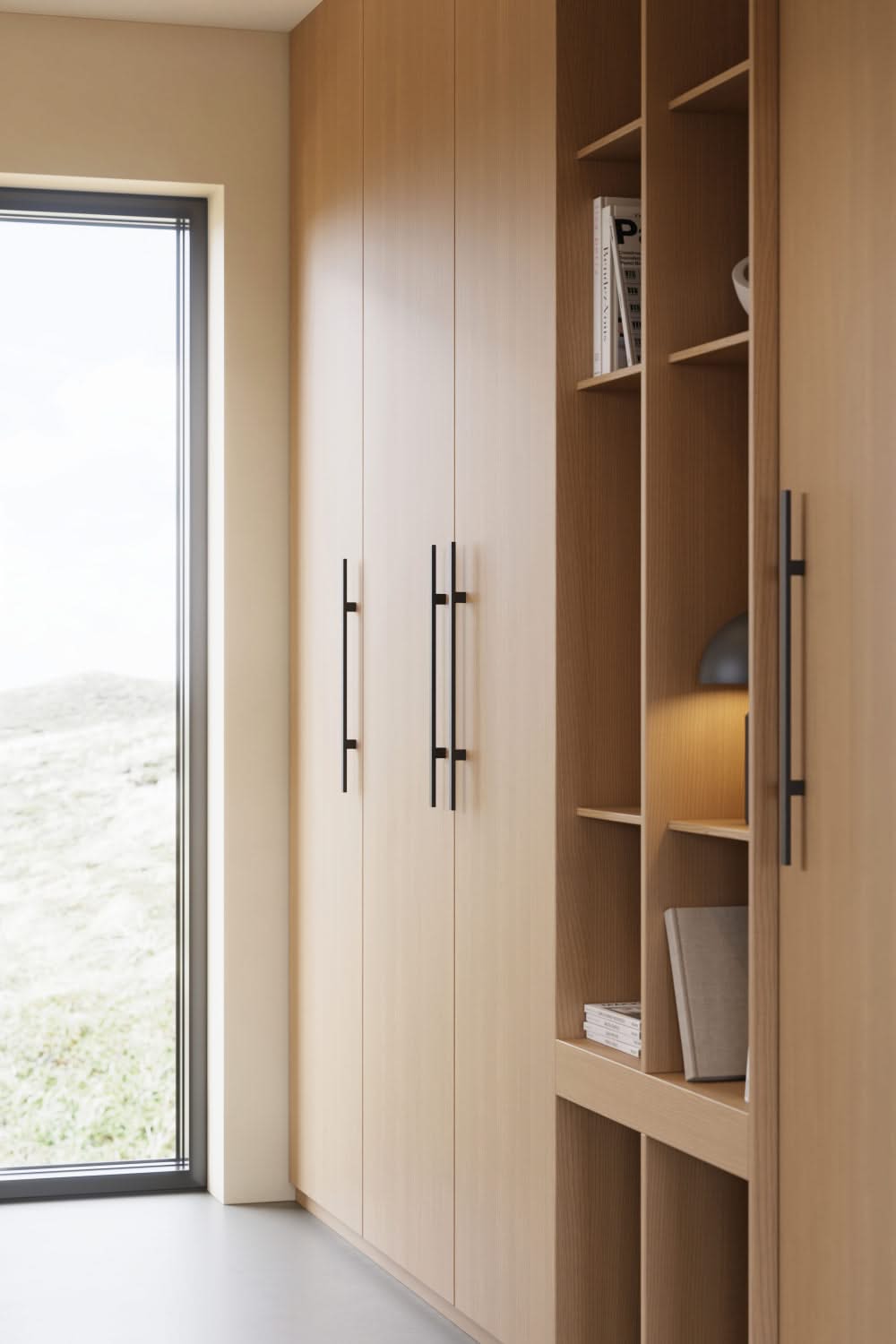 Furnipart Japan greep zwart gekleurd gemonteerd op kast