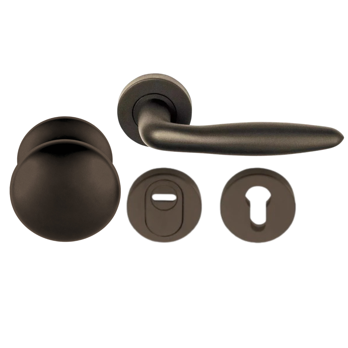 Formani voordeurset knop/kruk brons SKG3 LB18H – vooraanzicht