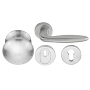 Formani voordeurset knop/kruk RVS geborsteld SKG3 LB18H – vooraanzicht