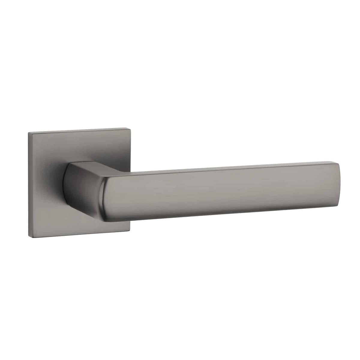 Aprile deurkruk Hosta op vierkant rozet gunmetal, vooraanzicht