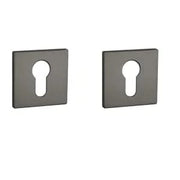 Aprile Prestige profielcilinderrozet vierkant 52 x 52 mm antraciet mat – vooraanzicht