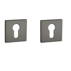 Aprile Prestige profielcilinderrozet vierkant 52 x 52 mm antraciet mat – vooraanzicht