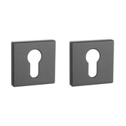 Aprile Premium profielcilinderrozet vierkant 52 x 52 mm mat zwart – vooraanzicht