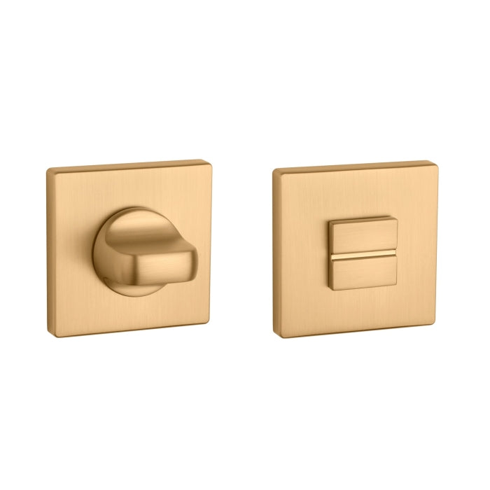 Aprile Premium WC-garnituur rozet Goud mat 52 x 52 mm - vooraanzicht