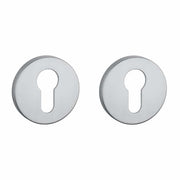 Aprile Premium profielcilinderrozet rond Ø 52 mm chroom mat – vooraanzicht