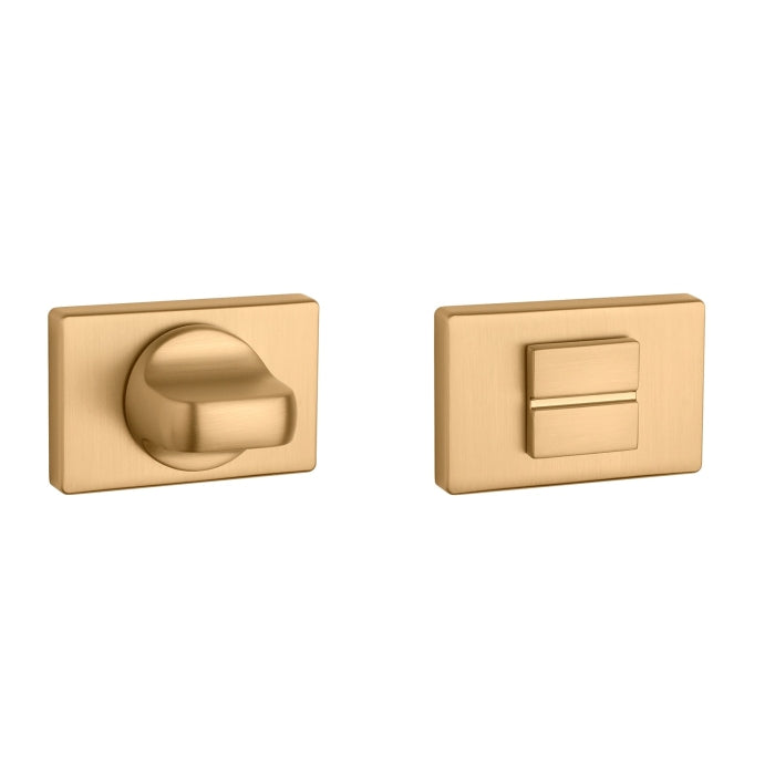 Aprile WC-garnituur op rozet 50x33 mm mat goud – vooraanzicht