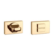 Aprile WC-garnituur op rozet 50x33 mm goud gepolijst PVD – vooraanzicht