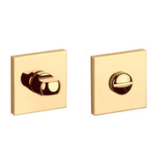 Aprile Comfort WC-garnituur rozet Goud gepolijst PVD 53 x 53 mm - vooraanzicht