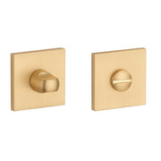 Aprile Comfort WC-garnituur op vierkant rozet 53x53 mm goud satiné – vooraanzicht