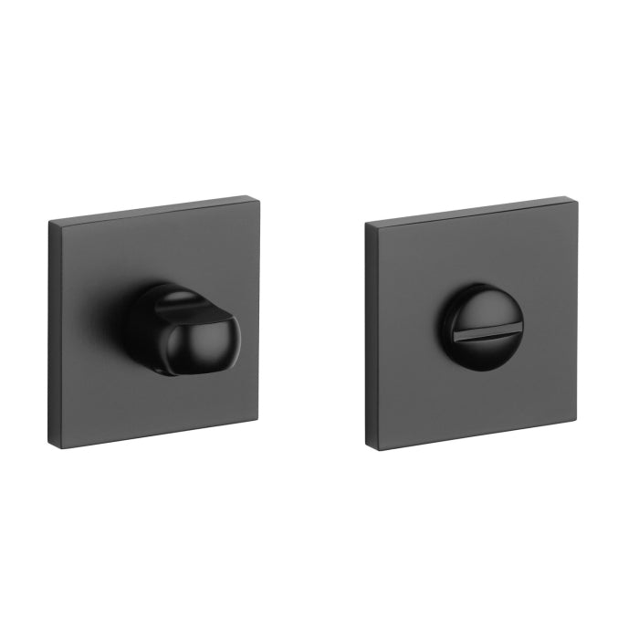 Aprile Comfort WC-garnituur rozet Mat zwart 53 x 53 mm - vooraanzicht