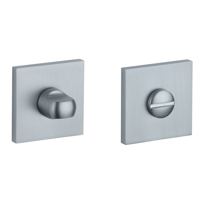 Aprile Comfort WC-garnituur op vierkant rozet 53x53 mm mat chroom – vooraanzicht