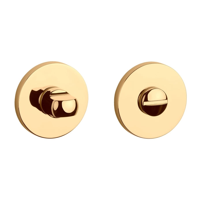 Aprile Comfort WC-garnituur rozet Goud gepolijst PVD Ø 53 mm - vooraanzicht