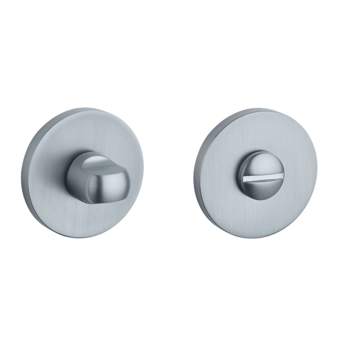 Aprile Comfort WC-garnituur rozet Mat chroom Ø 53 mm - vooraanzicht