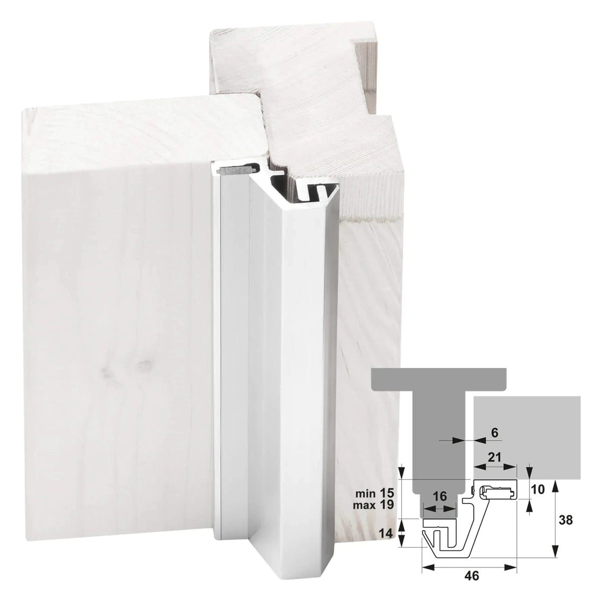 Axa beveiligingsstrip achterdeur SKG1 aluminium F1 15-19 mm – vooraanzicht