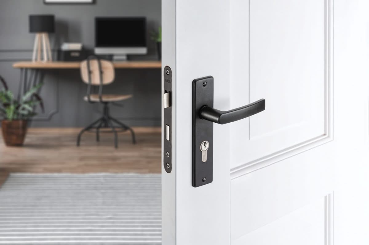 Deurkrukken Edge kruk Blok PC55 Zwart – afbeelding 3