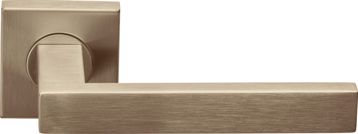 Formani voordeurset knop/kruk BSQ Licht Brons PVD SKG3, vooraanzicht