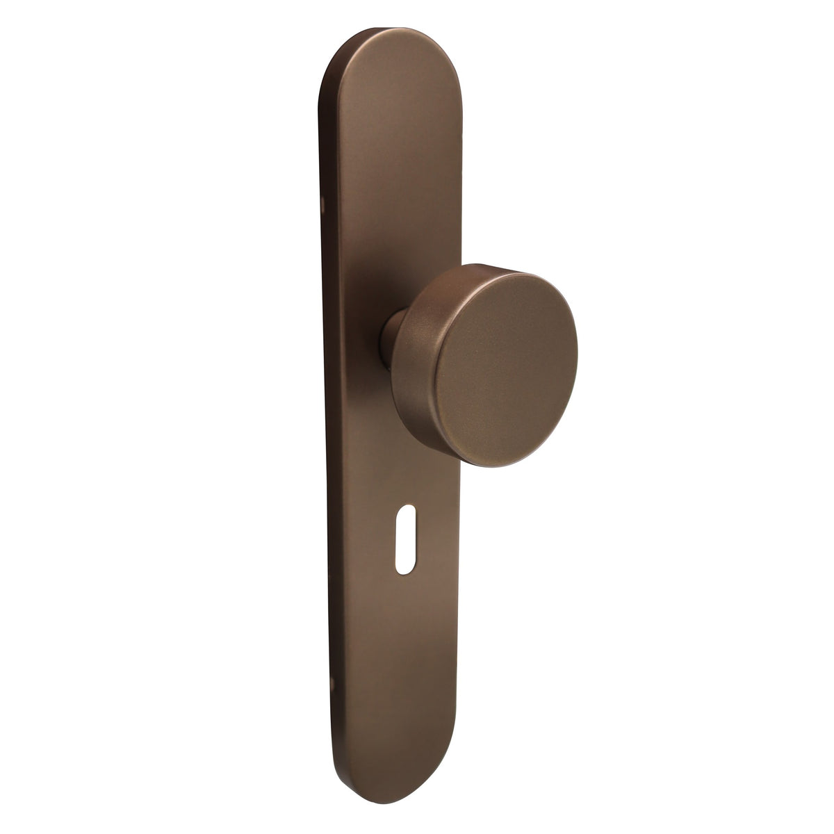 Griff Meister deurknop Brons op ovaal schild Sleutel 56mm