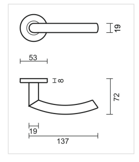 HDD Pro deurkruk Eco C-shape inox – detailweergave