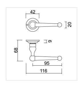 HDD Pro deurkruk Gigi Font mat zwart detailopname