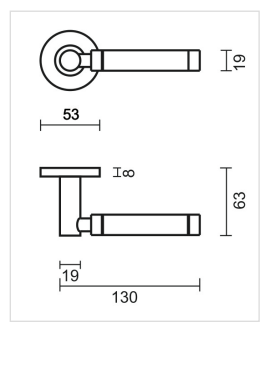 HDD Pro Jupiter deurkruk RVS geborsteld op rozet – detail