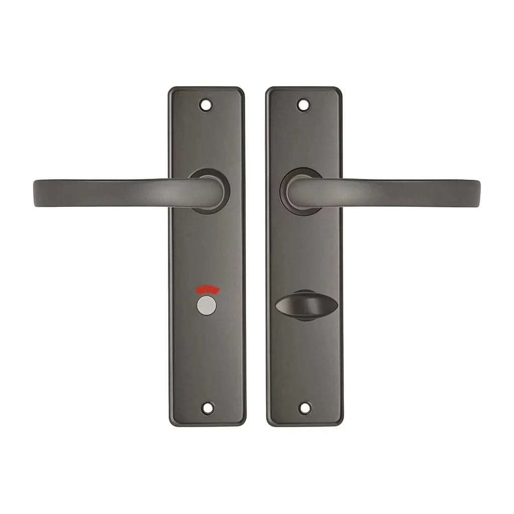 Deurkrukken Edge kruk Blok toilet 63-8 Gun metal Antraciet grijs