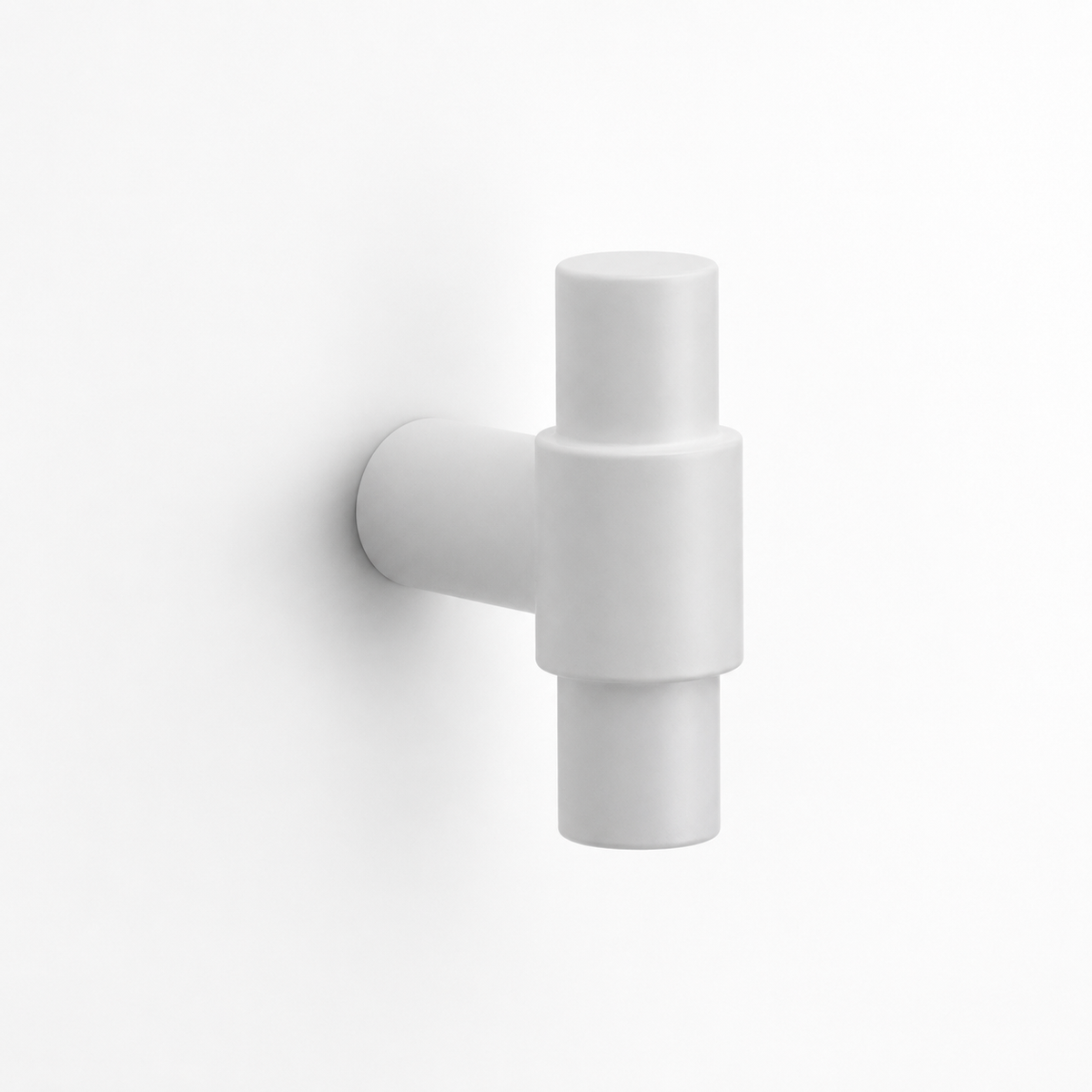 FORMANI ONE PBKY massieve knop voor knopcilinder in wit - vooraanzicht