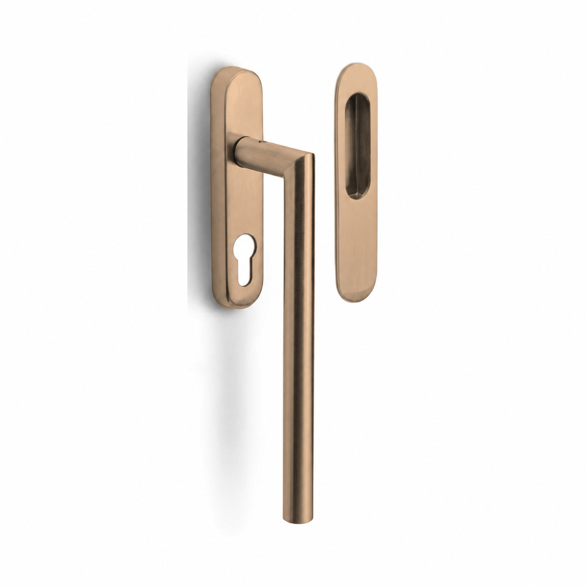 Formani LB230 BASICS hefschuifdeurbeslag kruk/kom PVD licht brons - detail