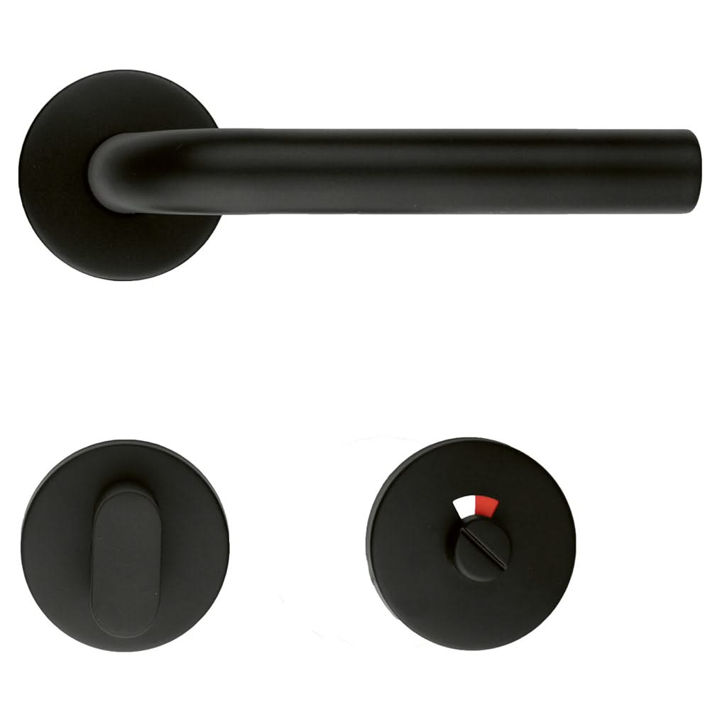 HDD Pro deurkruk L-model 19mm mat zwart Class 3 – zijaanzicht
