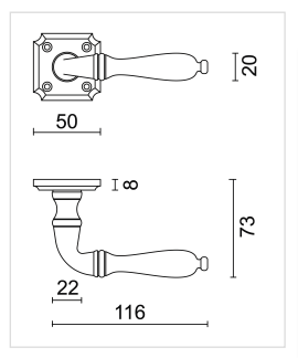 HDD Pro deurkruk Lisa inox-look – detail van de greep