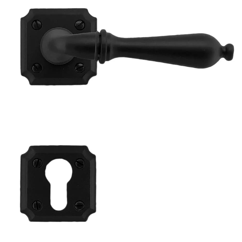 HDD Pro deurkruk Lisa mat zwart – gemonteerd op binnendeur