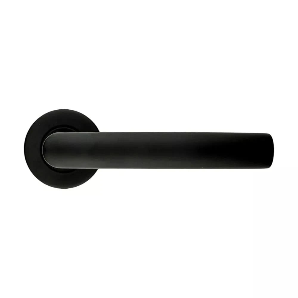 HDD Pro Oval C-shape deurkruk mat zwart vooraanzicht