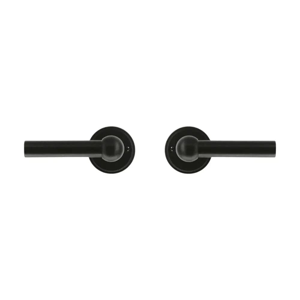 HDD Pro Petana L+L deurkruk zwart (RAL 9005) vooraanzicht