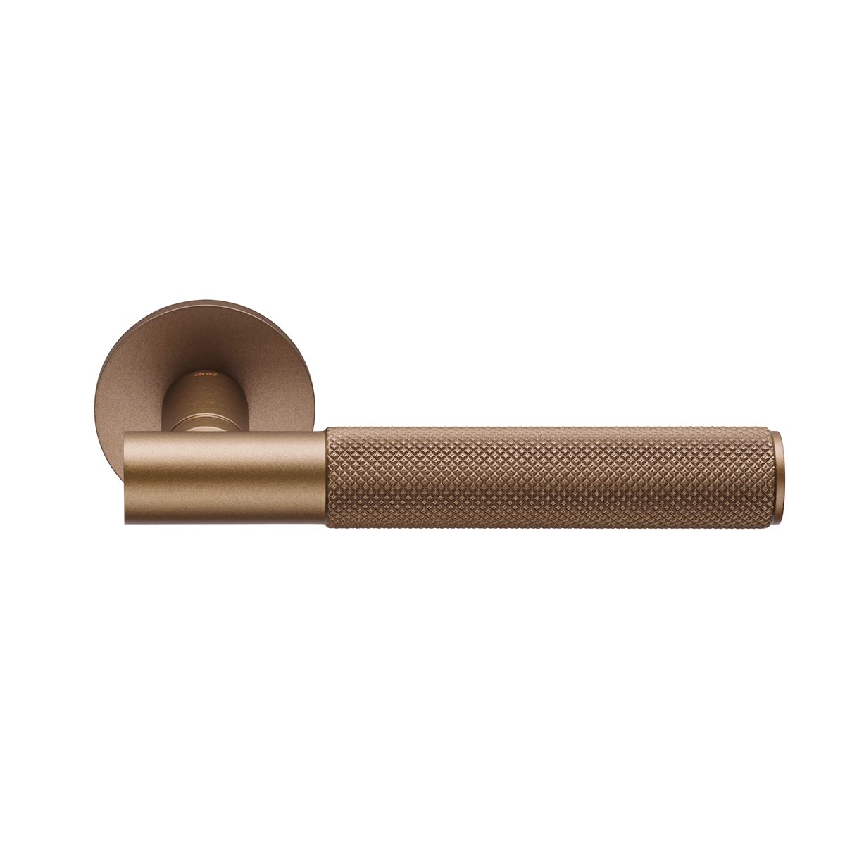DND deurkruk Blend AG Pearl Bronze op rond rozet - vooraanzicht