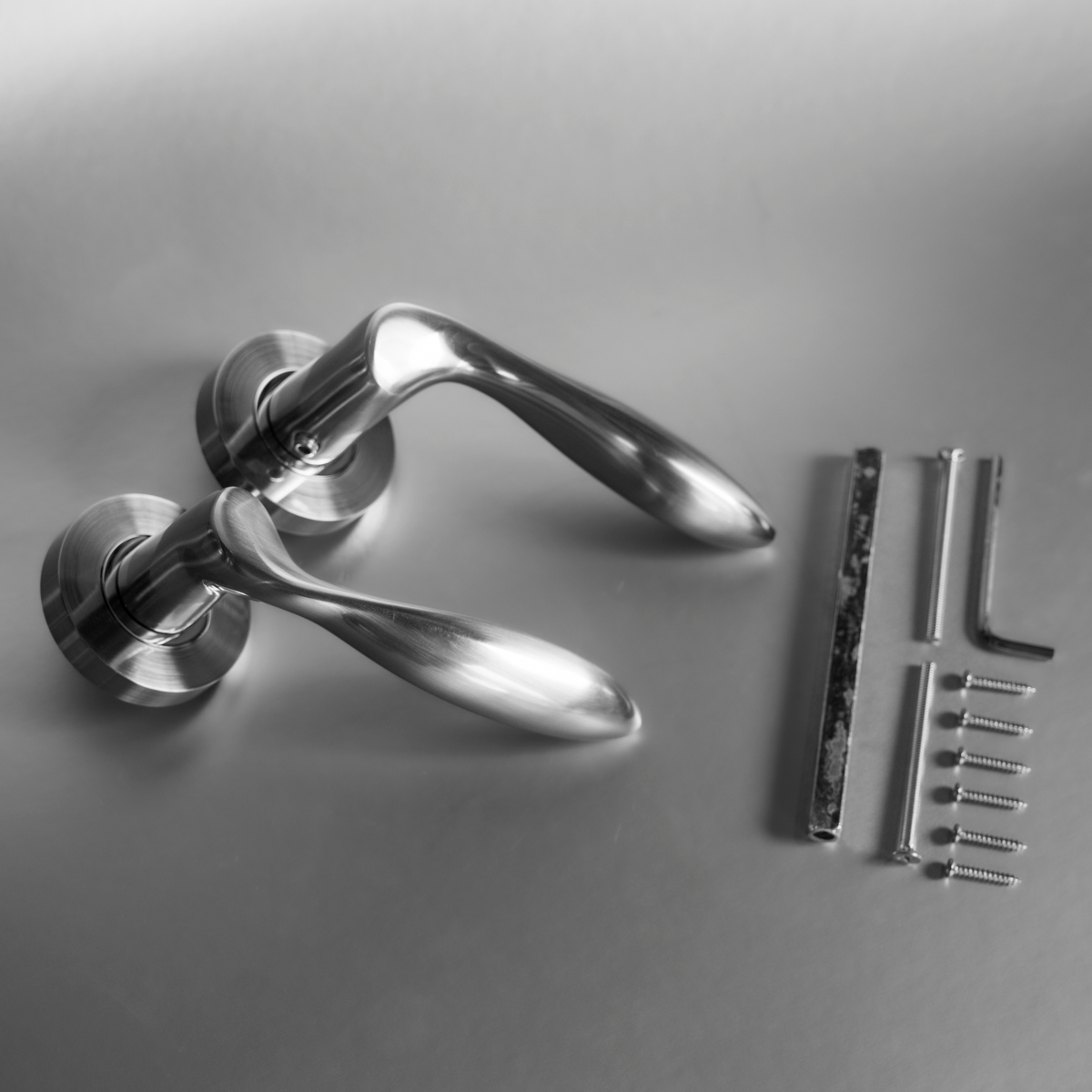 Intersteel Deurkruk George op rozet nikkel mat