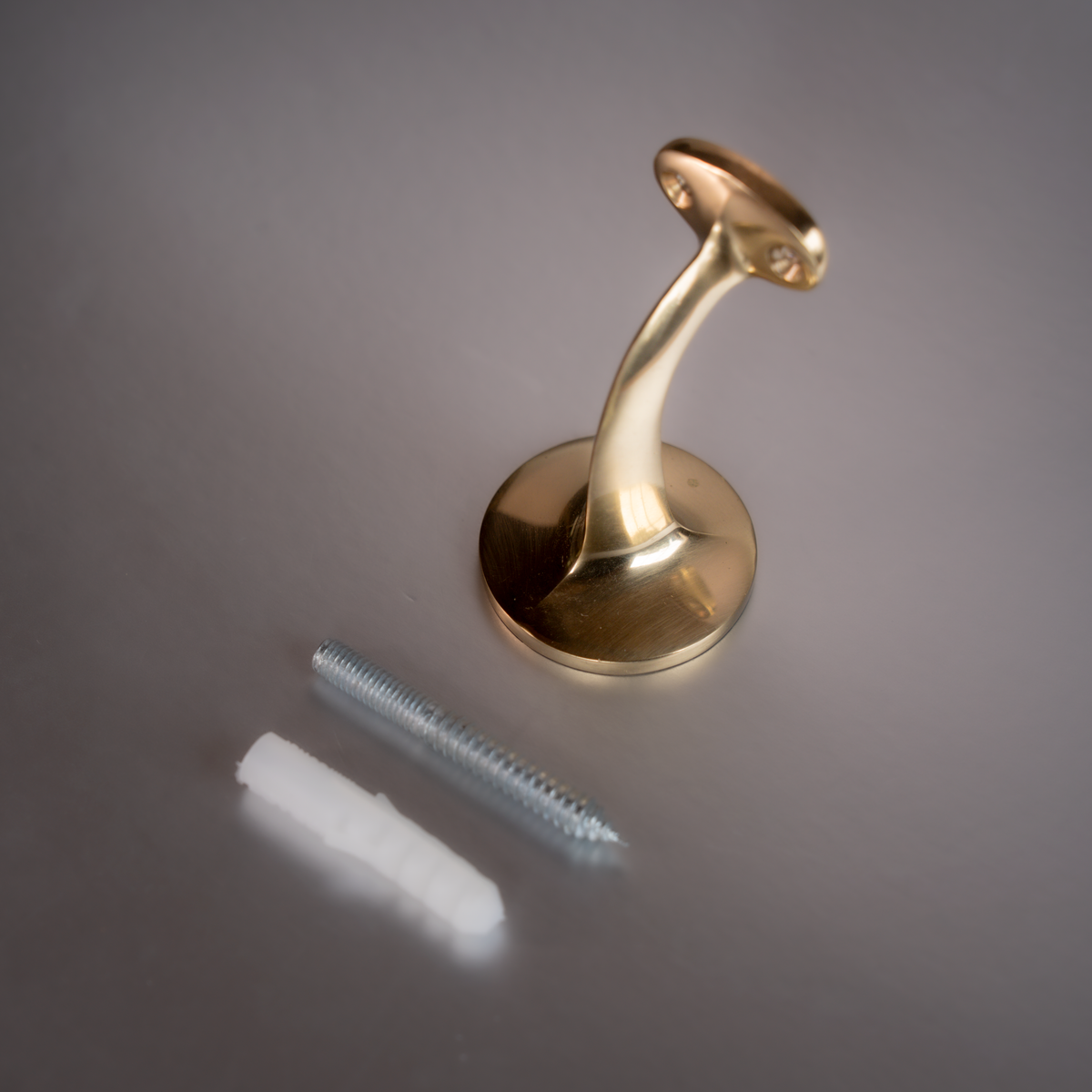 Intersteel | Leuninghouder hol zadel blind | Messing Gelakt