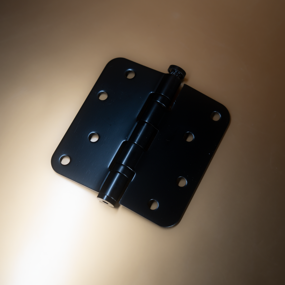 Intersteel Kogellagerscharnier 89 x 89 mm met ronde hoek mat zwart - Deurbeslag-expert