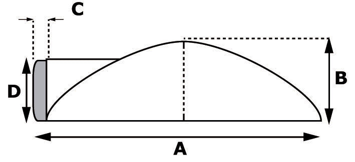 Dulimex deurstopper vloermodel met zijbuffer Ø55x18 mm RVS, technische tekening met maatvoering