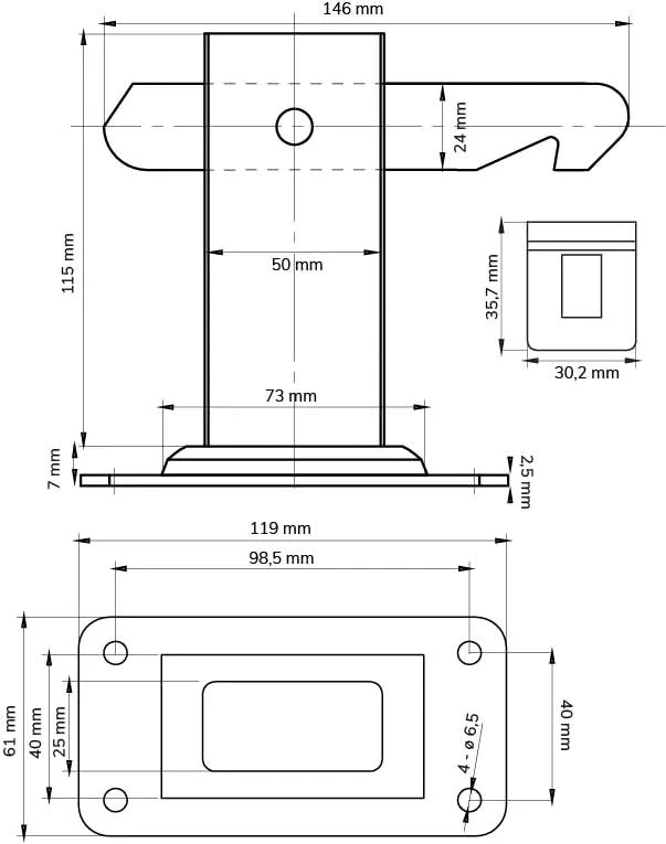 Dulimex DX deurvastzetter Heavy Duty vloermodel zwart - gemonteerd