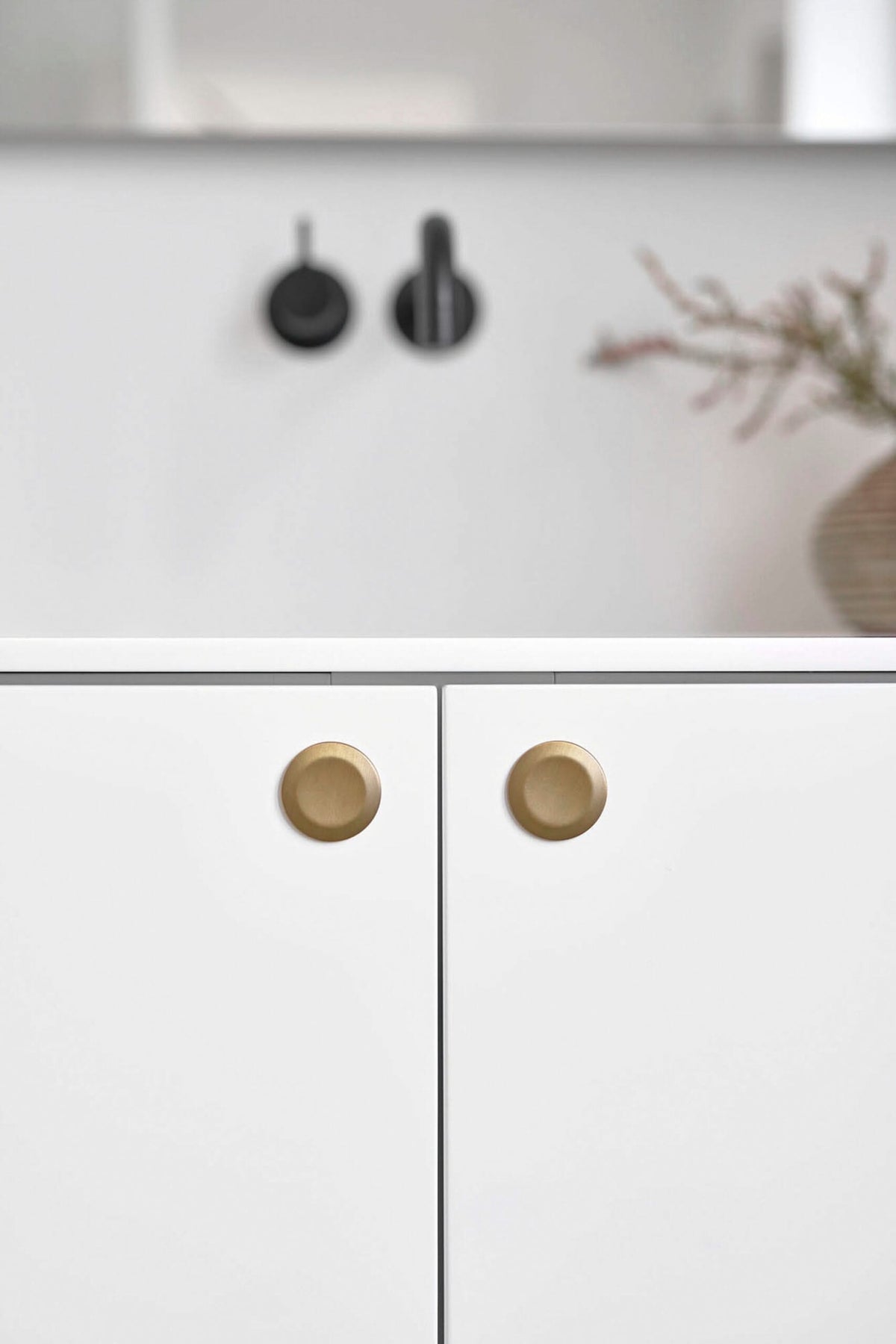 Furnipart Meubelknop Schijf geborsteld messing detail