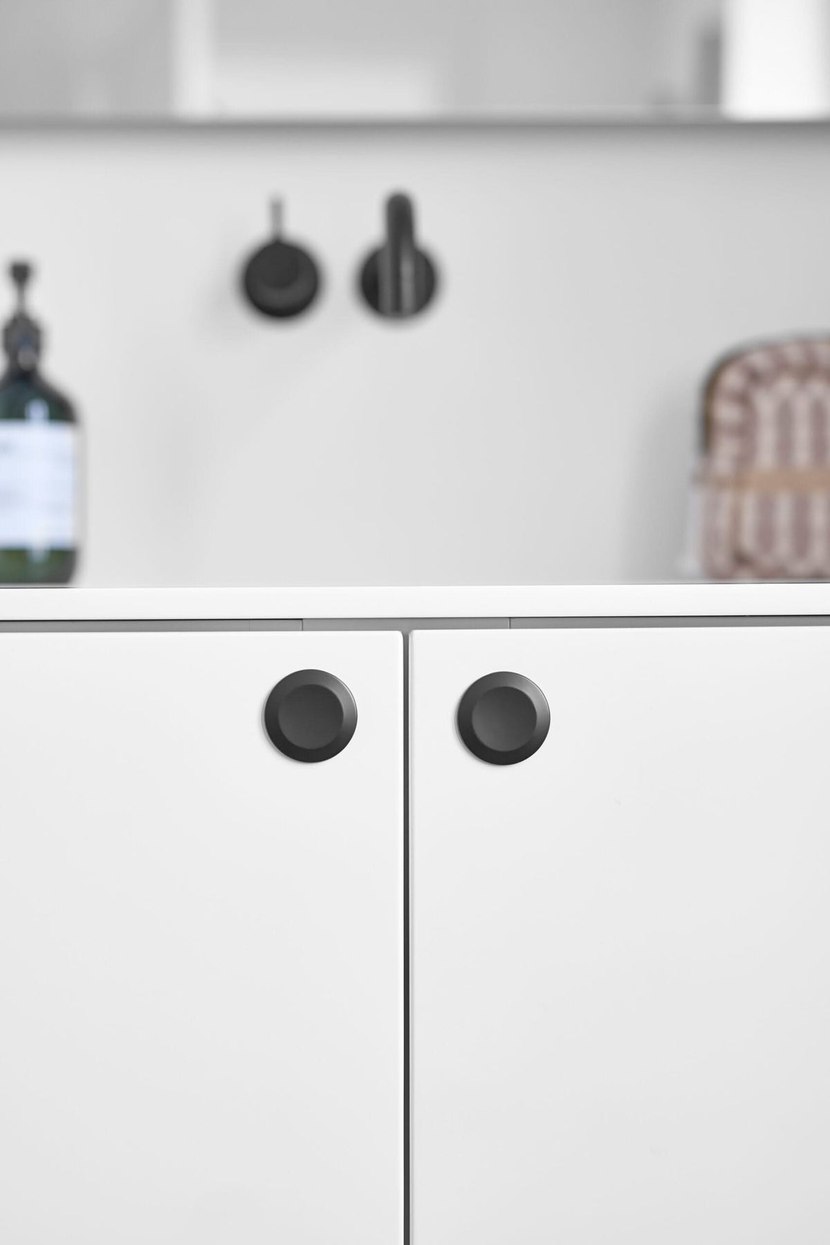 Furnipart Meubelknop Schijf mat zwart detail