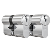 DOM Plura profielcilinder nikkel set van 2 – productfoto