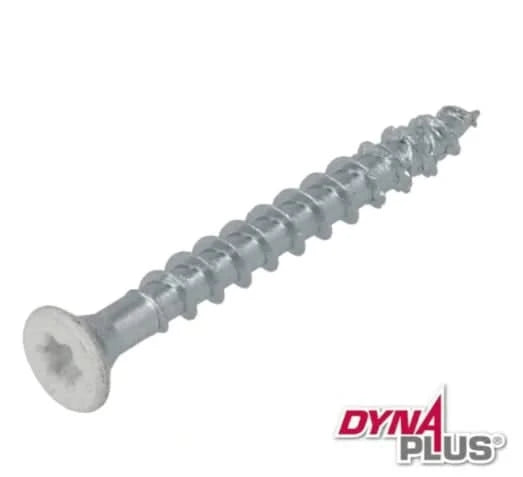 Dynaplus beslagschroef witte kop 4,0 x 40 mm vooraanzicht