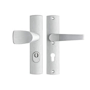 AXA Premium veiligheidsbeslag Wing-knop kruk Arrow PC72 aluminium zilver vooraanzicht