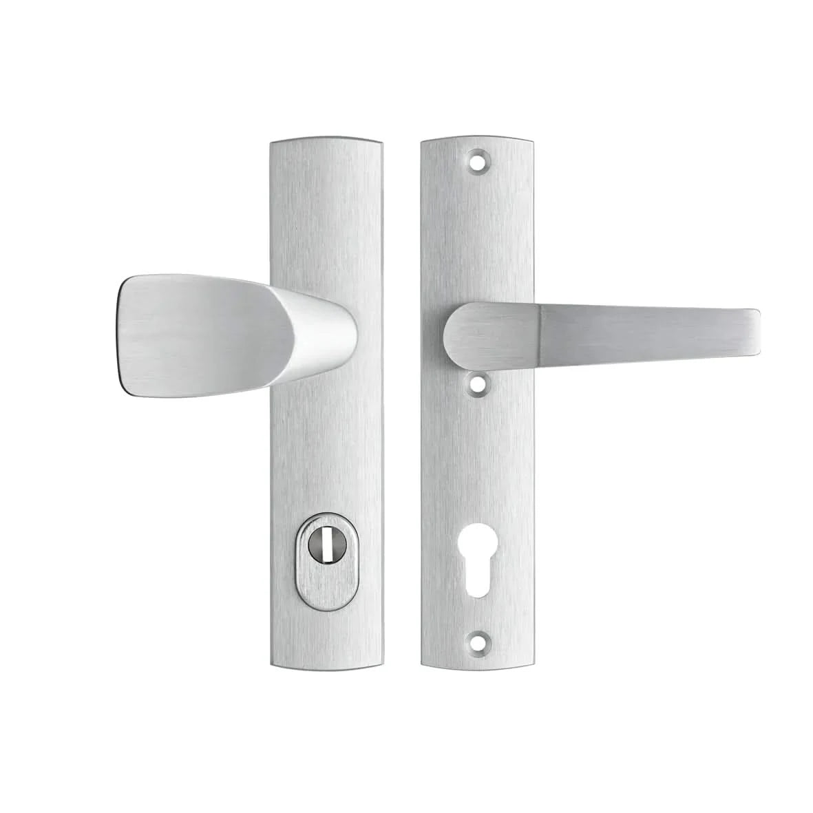 AXA Premium veiligheidsbeslag Wing-knop kruk Arrow PC92 aluminium vooraanzicht