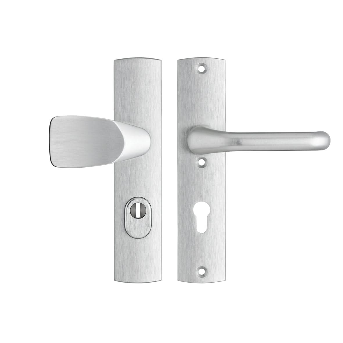 AXA Premium veiligheidsbeslag Wing-knop kruk Flow PC72 aluminium vooraanzicht