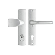 AXA Premium veiligheidsbeslag Wing-knop kruk Flow PC92 aluminium vooraanzicht