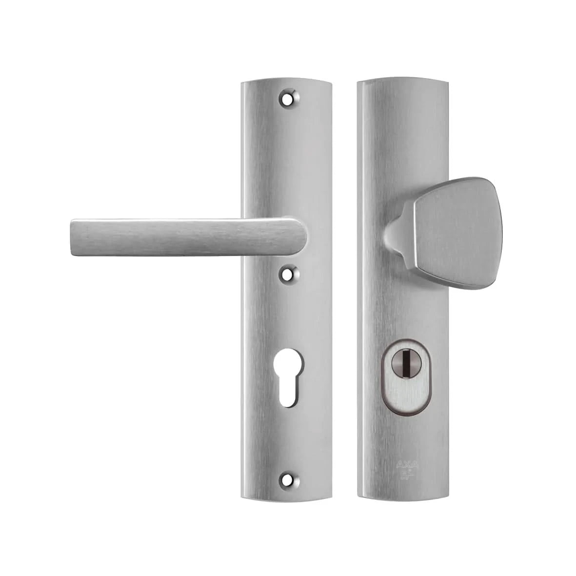 AXA Curve Plus veiligheidsbeslag S-knop PC72 aluminium vooraanzicht