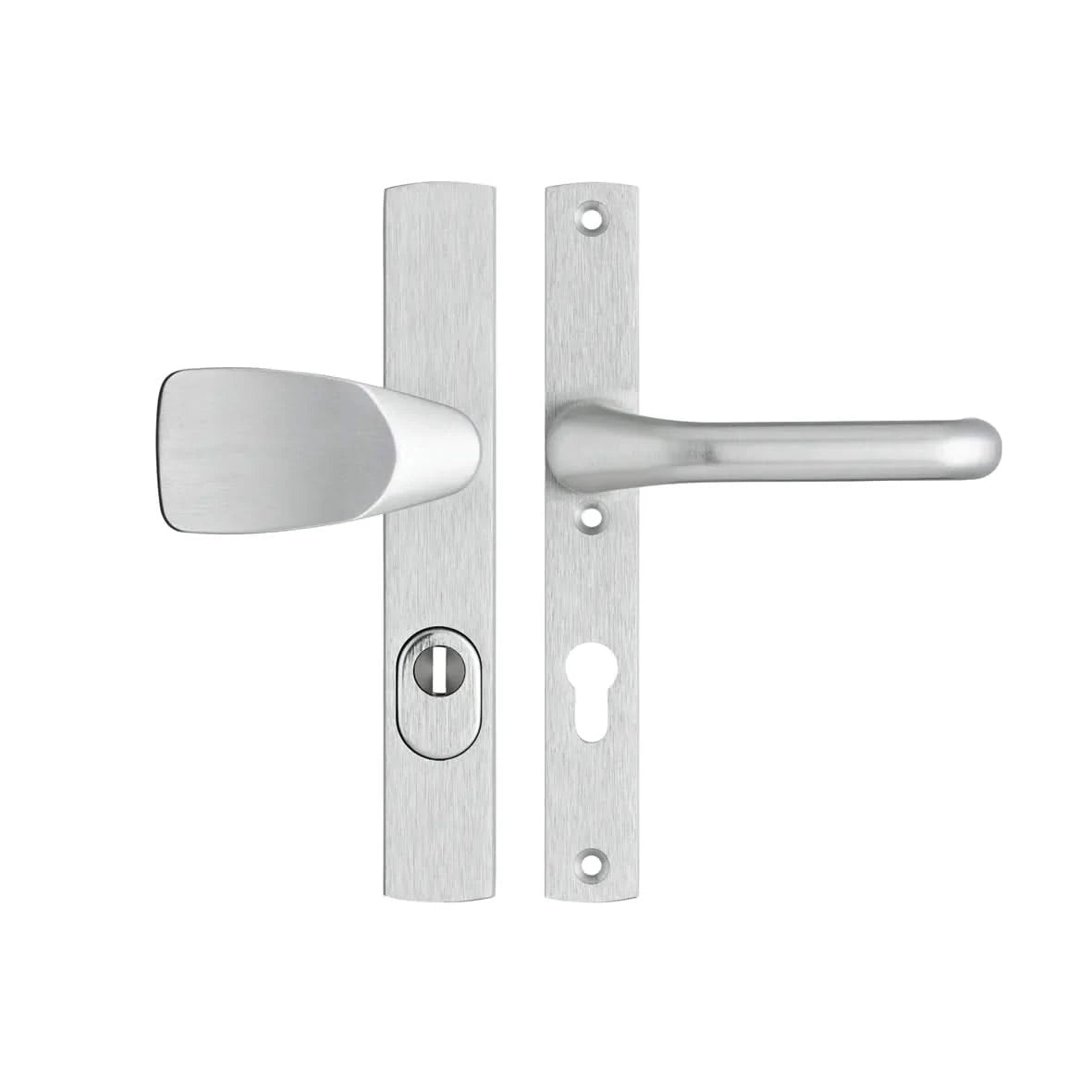 AXA Veiligheidsbeslag Premium smal Wing-knop Flow PC72 aluminium vooraanzicht