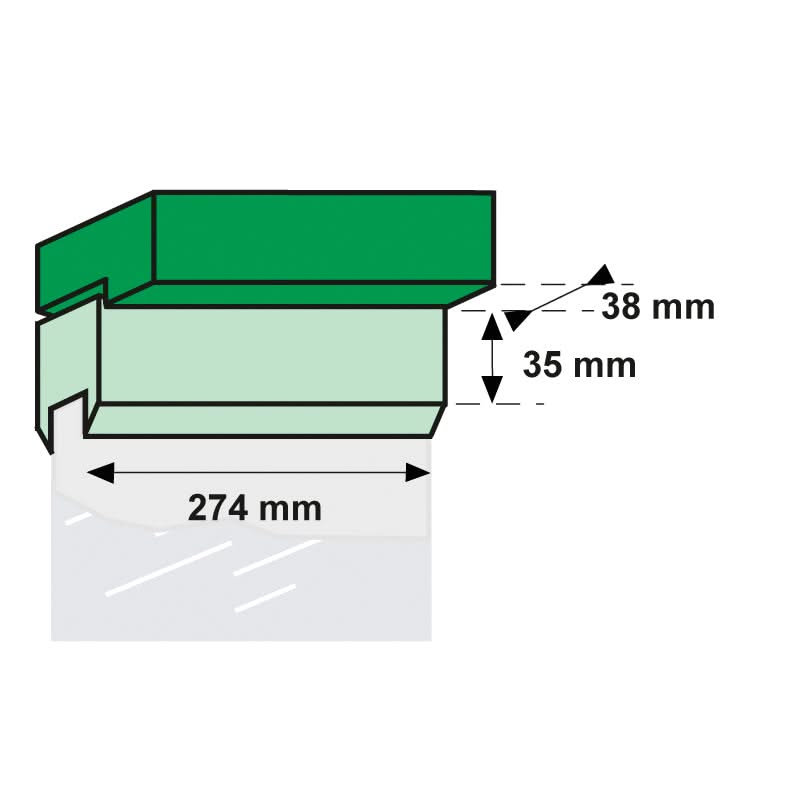 AXA Tele-uitzetter 20cm zwart detail bevestiging