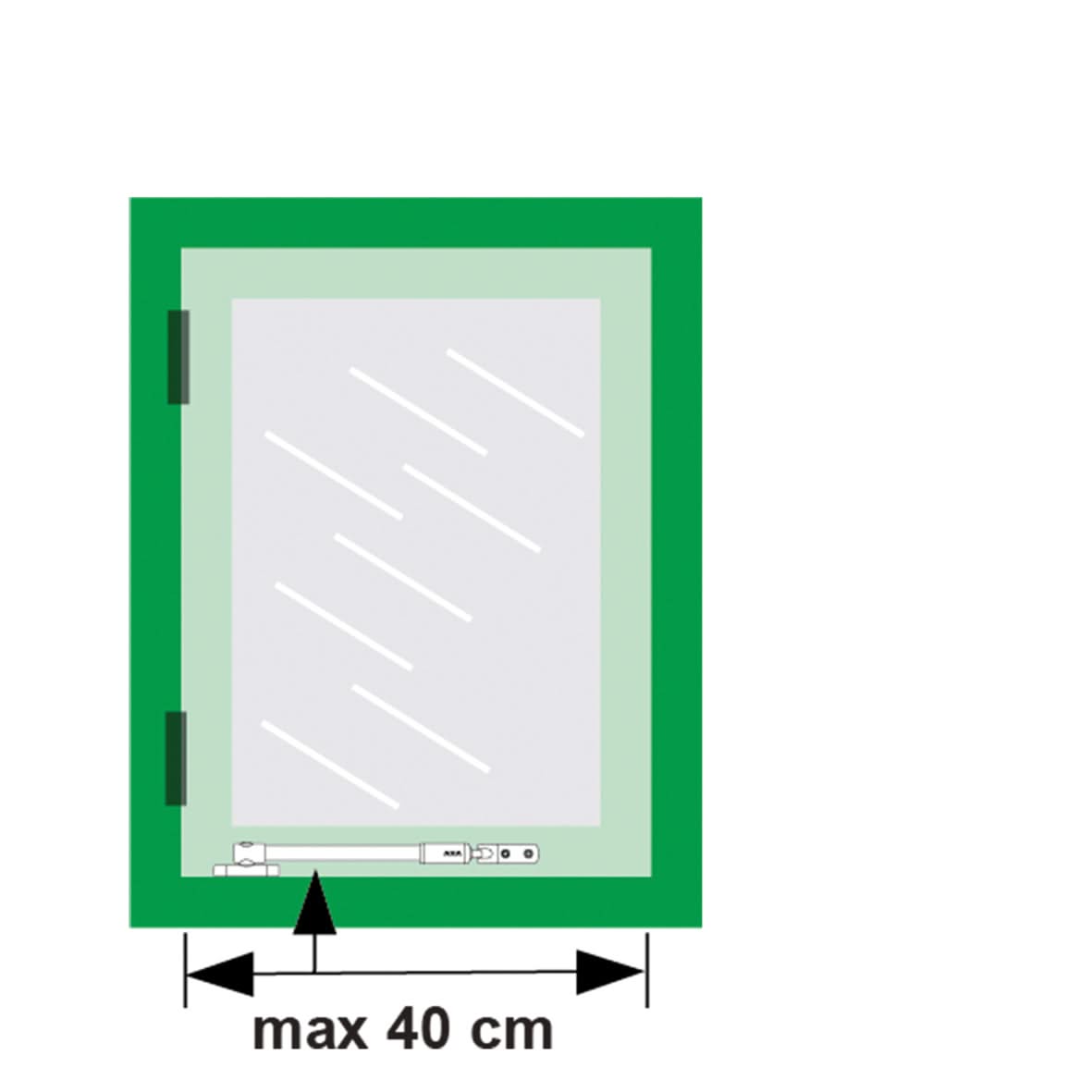 AXA Tele-uitzetter 20cm zwart zijaanzicht